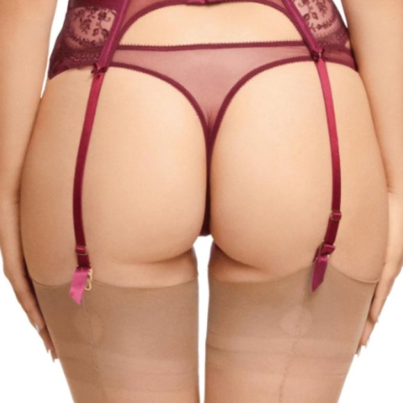 ISO Dita Von Teese Severine Garter Dark Cherry - Picture 3 of 4